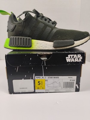  adidas Star Wars Nmd R1 J Boys Size 5/   Sneakers Shoes FW3941 Green Yoda