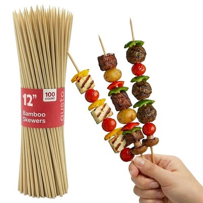 Comfy Package 12 Inch - 100 Count Bamboo Skewers for Shish Kabob, Grilling,