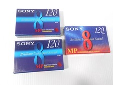 Sony 8mm Standard Tape 120 Minutes 3-Pack Brilliant Color and Sound. NEW