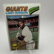1977 Topps Larry Herndon #397 San Francisco Giants Rookie Base Set Baseball Card. rookie card picture