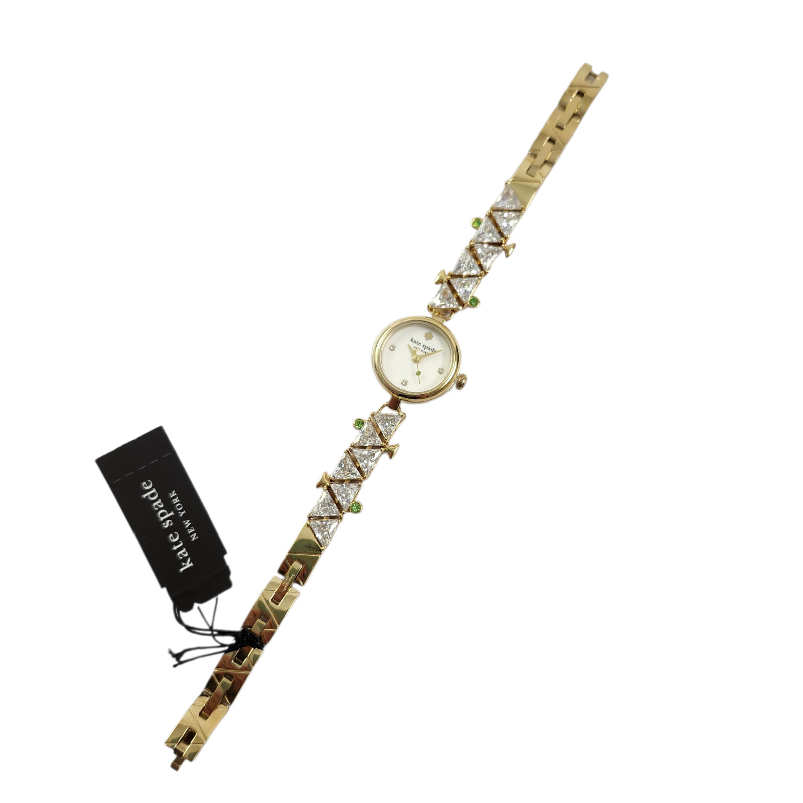NEW Kate Spade Gold Monroe Crystal Martini Bracelet Watch KSW1852 + Box NWT thumbnail 5