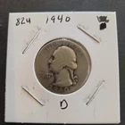 1940-D Washington Silver Quarter In Very Good Condition