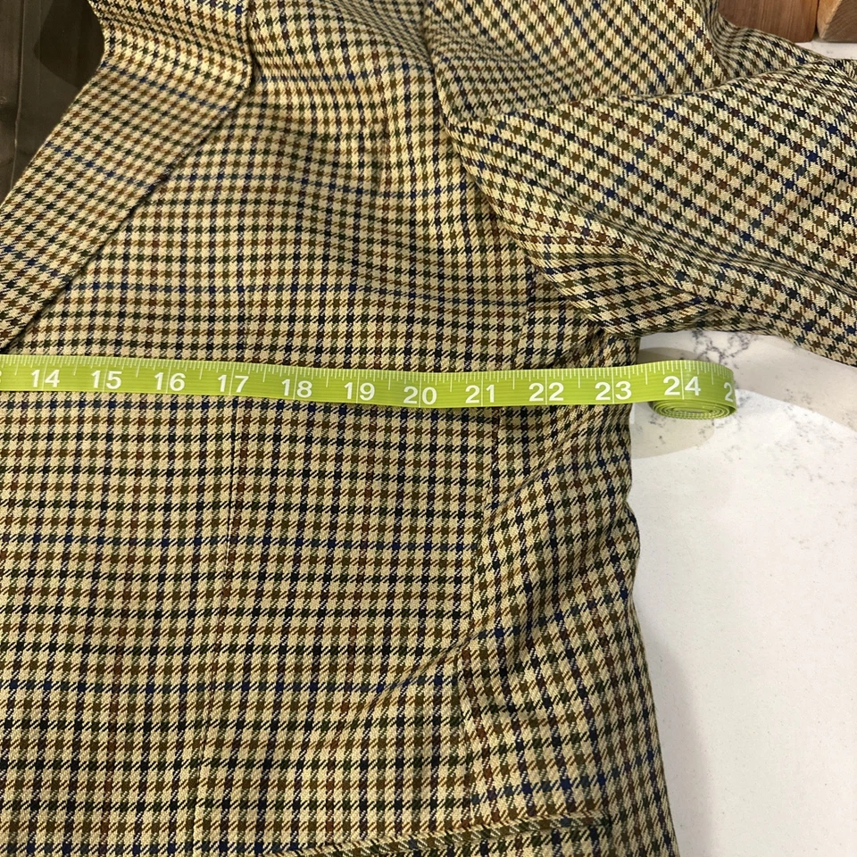 Casaco esportivo Burberry bronzeado lã seda Houndstooth blazer 2 botões - Imagem 2 de 4