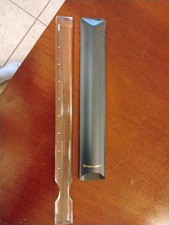 Bausch  Lomb Clear Acrylic 8 Inch Magnifier Magnifying Ruler  Case Vintage