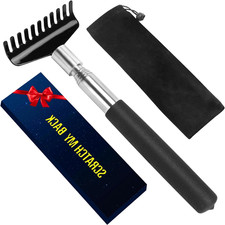 Oversized Portable Extendable Back Scratcher, Upgraded Metal Stainless Steel Tel