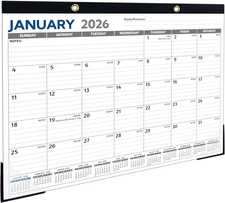 2026 Desk Calendar – Jan 2026 – Dec 2026, Large Desk Calendar 2026, 14.6’’ x 11.