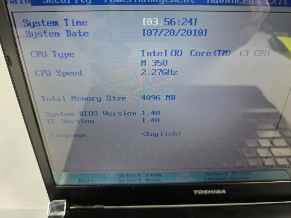 Toshiba Portege R705-P25 laptop 4GB RAM NO HDD Combo - Image 2 of 4