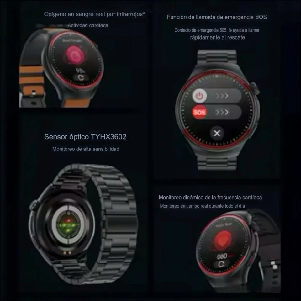 2025 SmartWatch For Huawei Watch T82, Amoled Screen , NFC , Grado Médico - Imagen 2 de 4