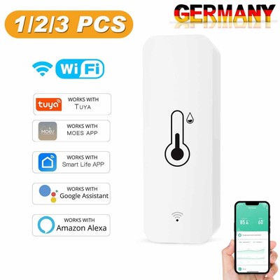 1-6tlg WLAN Thermometer Hygrometer Heimsicherheit Mini WIFI Smart Hygrometer APP