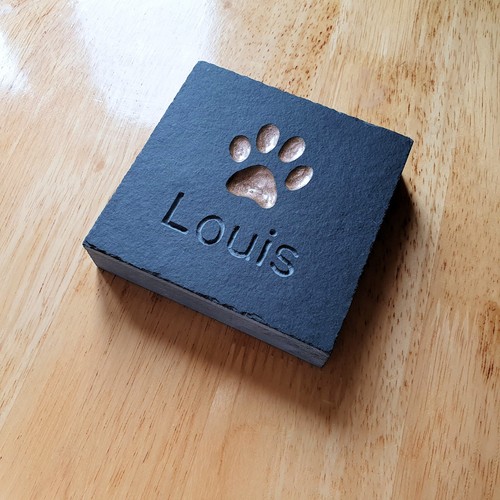 Personalised Pet Memorial Plaque Cat Dog Grave Marker Pet Ashes Slate Gravestone - Picture 2 of 23