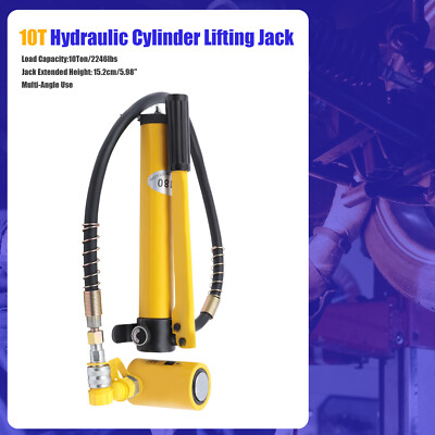 10 Tons Hydraulic Bottle Jack 1.97'' Stroke Low Profile Porta Power Ram CP-180
