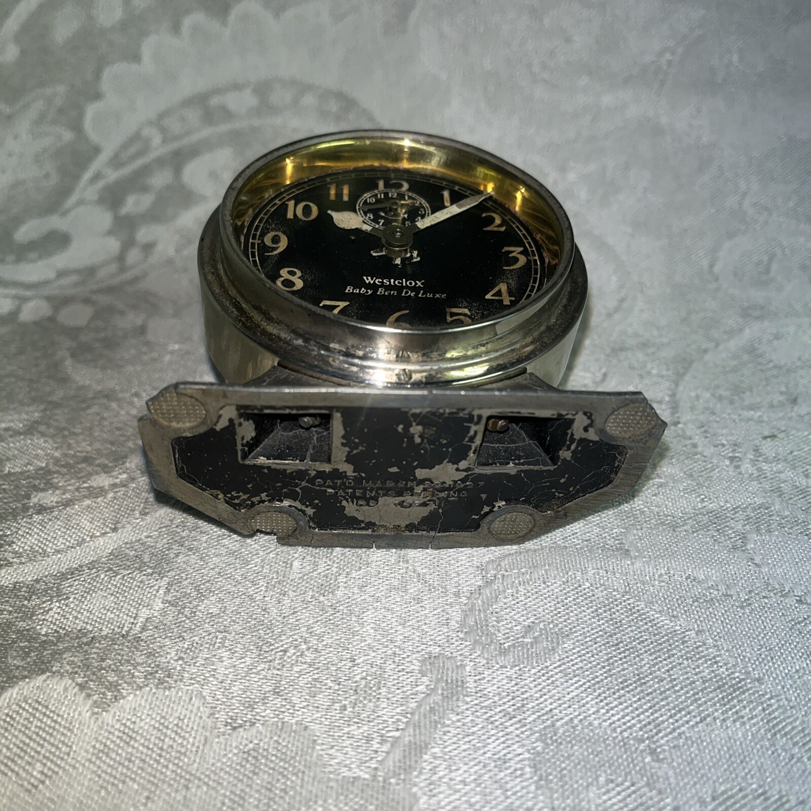 Antique 1927 Nickel Westclox Baby Ben De Luxe Radium Alarm Clock Working eBay