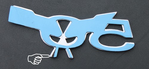 2003 Corvette 50th Anniversary Fender Emblem GM Original 10315690 - Foto 6 di 8