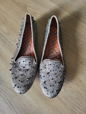 Sam Edelman Spiked/Embellished Gemstone Leather Flats