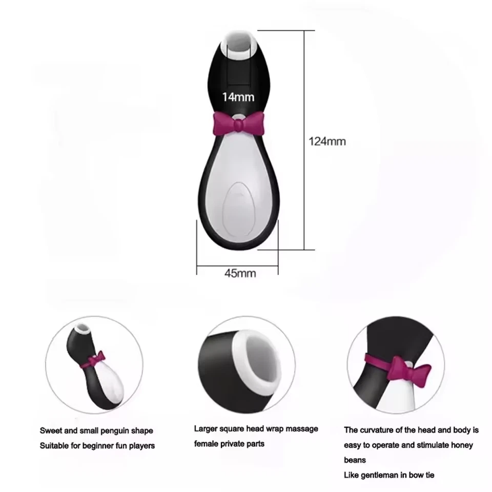 Vibradores de succión de clítoris Satisfyer Penguin Air-Pulse estimulador de clítoris Foto 3 de 4