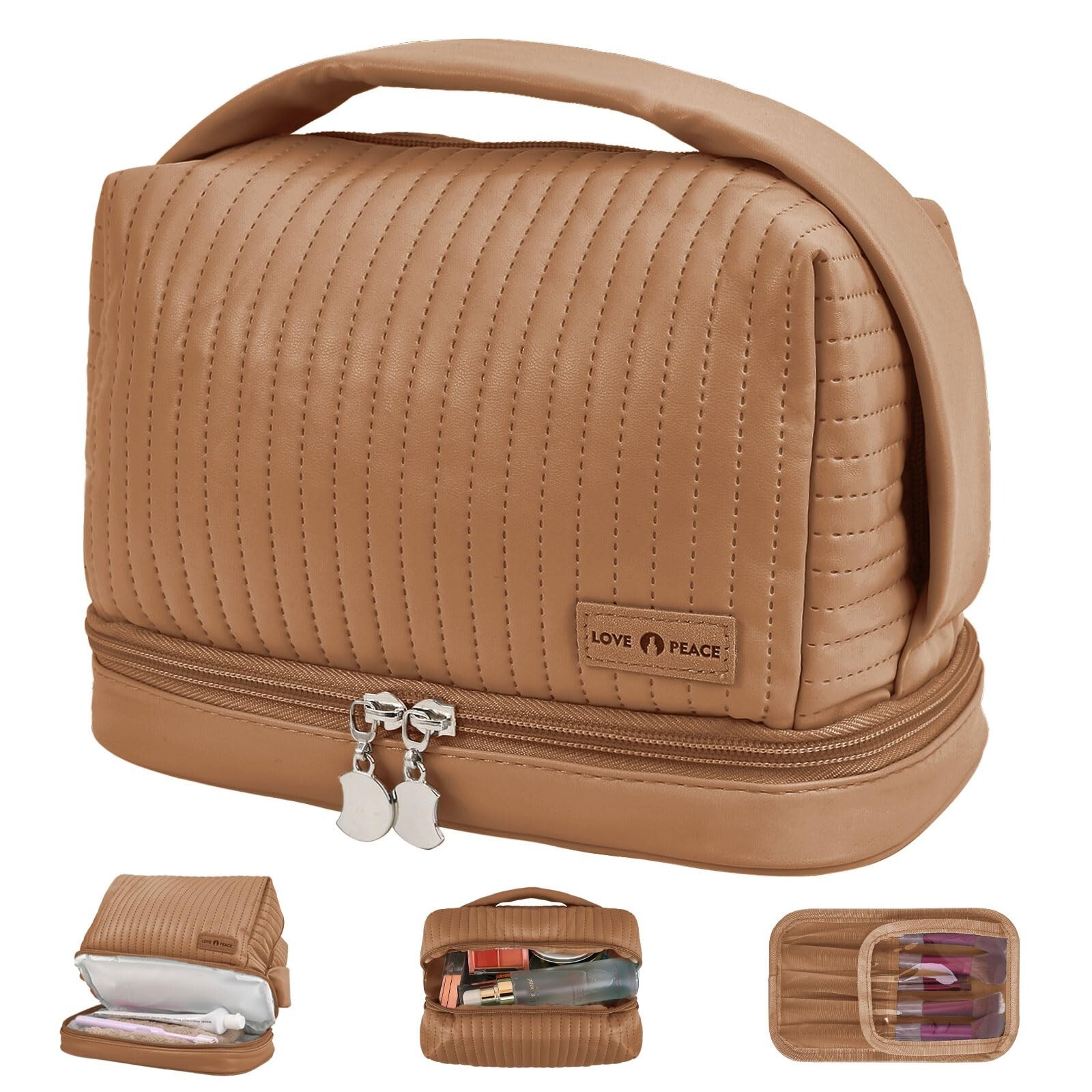 Large Capacity Travel Makeup Bag Organizer with Storage for Cosmetics  -image