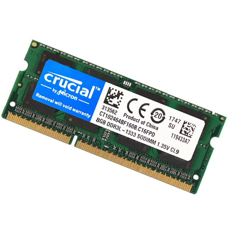 CRUCIAL DDR3L 32GB (8GB x4) 1333mhz PC3L-10600 Laptop SODIMM Memory RAM 204Pin - Image 4 of 4