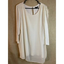 H by Halston Tunic Top Sheer Overlay Dressy Casual 3X