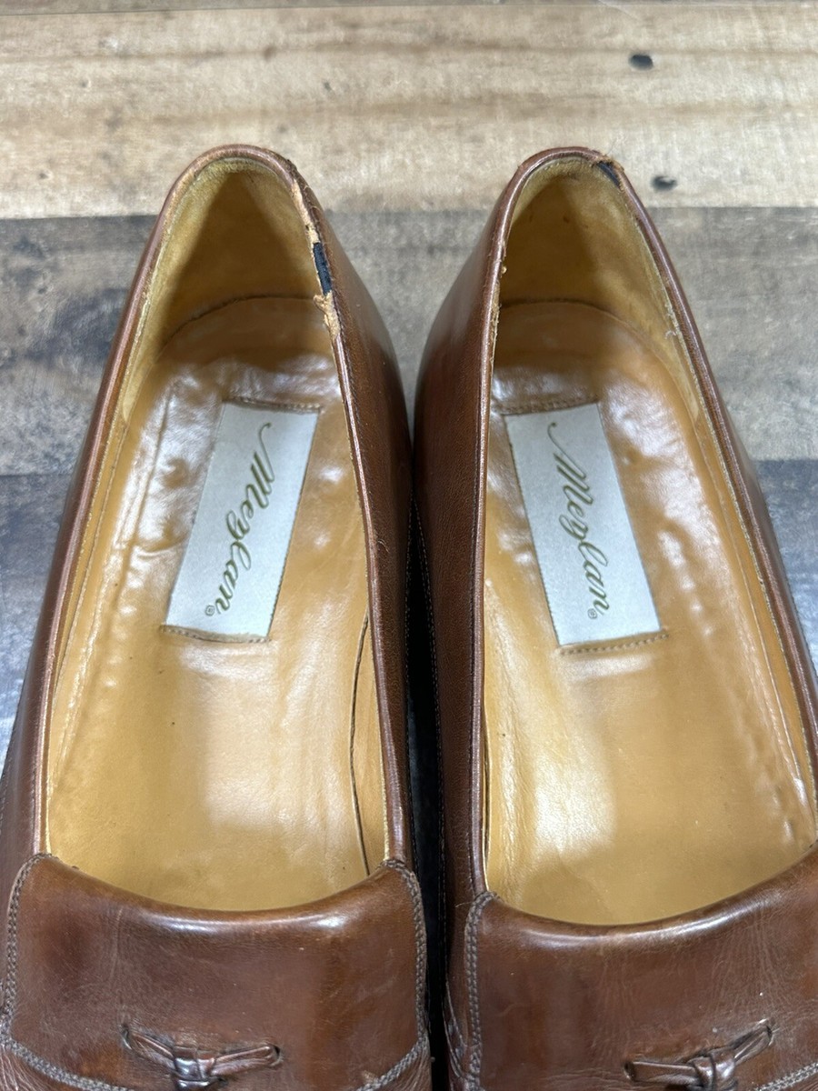 Mezlan Maracay Brown Woven Leather Tassel Loafers Men’s Size 9 Made in Spain Mezlan Brown Leather Loafers  main image 2
