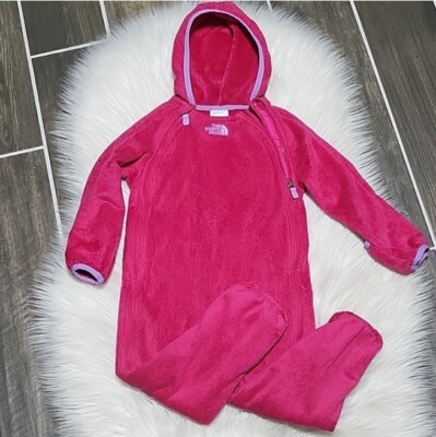 The North Face Pink Velour Oso Romper Size 18-24m
