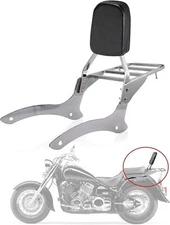 Backrest Sissy Bar with Luggage Rack for Vstar 1100 Classic XVS1100 2000-2011