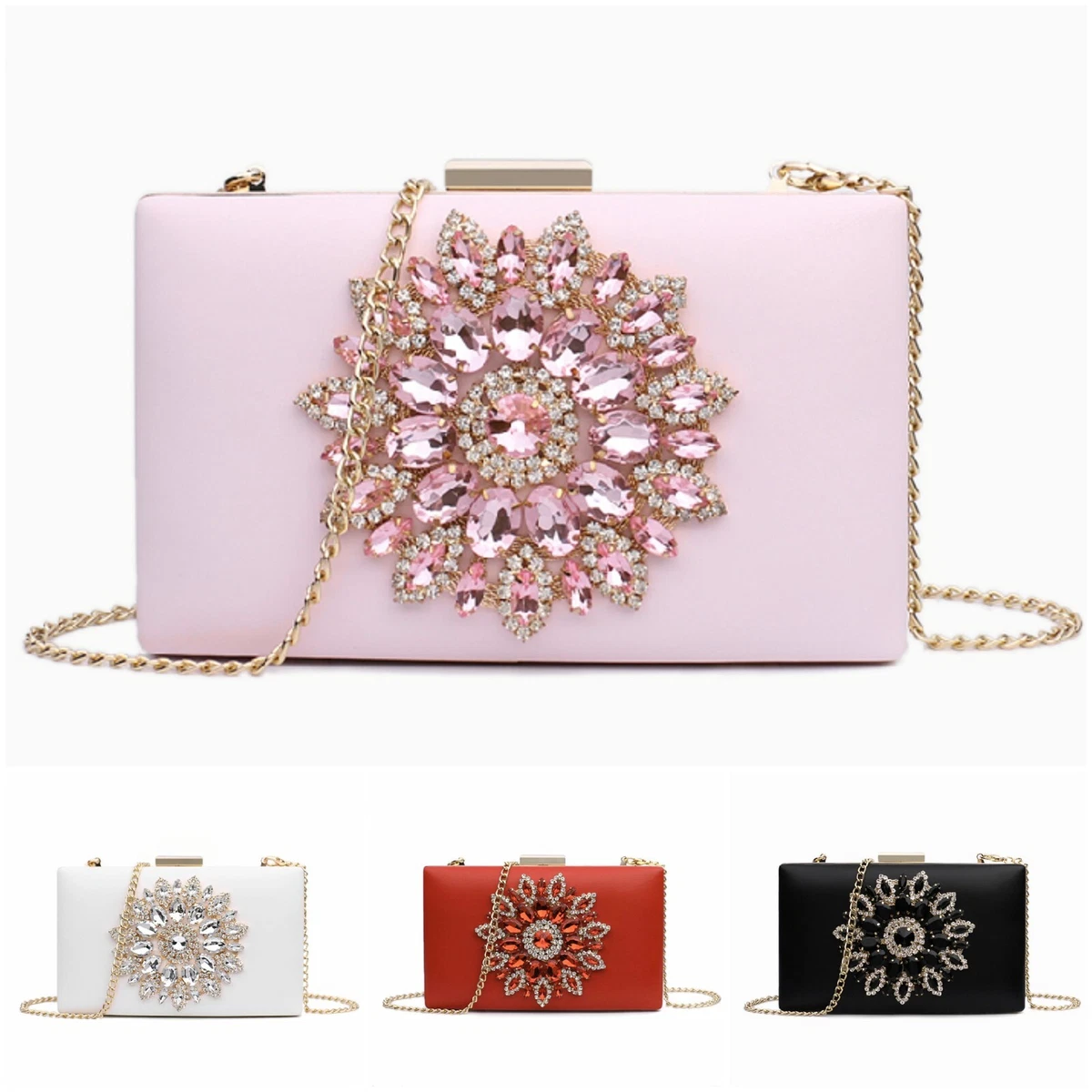 Diamond Clutch Purse And Handbag With Rhinestone Women's Party Evening Bag  Luxury Wedding Clutch Female Shoulder Bag Bolso