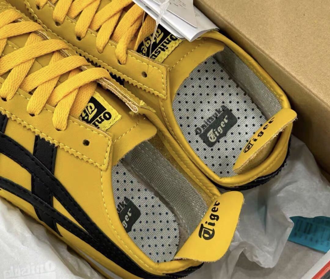 靴 Onitsuka Tiger Mexico 66 \"Yellow/Black\" Onitsuka Tiger MEXICO 66 Yellow Black Sneakers Unisex US 3.5