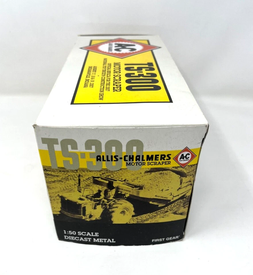 Allis Chalmers TS-300 Motor Scraper First Gear 1:50 Diecast 50-3099 NEW IN BOX - Image 3 of 4