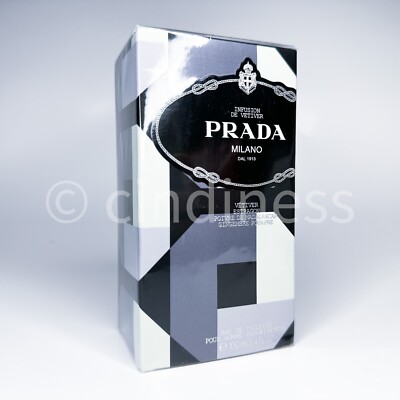 SEALED! PRADA INFUSION DE VETIVER 3.4 oz 100 ml Pour Homme EDT Spray Rare Men