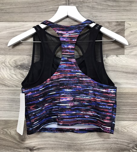 Lululemon Break Free Tank Nulux Size 10 B/C ❤️🤍💙 Hinshu Alpine HAWM/BLK 97014 - Picture 2 of 5