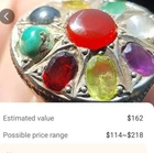 Wisdomخاتم الحكمه مرصع ب9 احجار كريمهwith 9precious stone 925 silver ring 11US