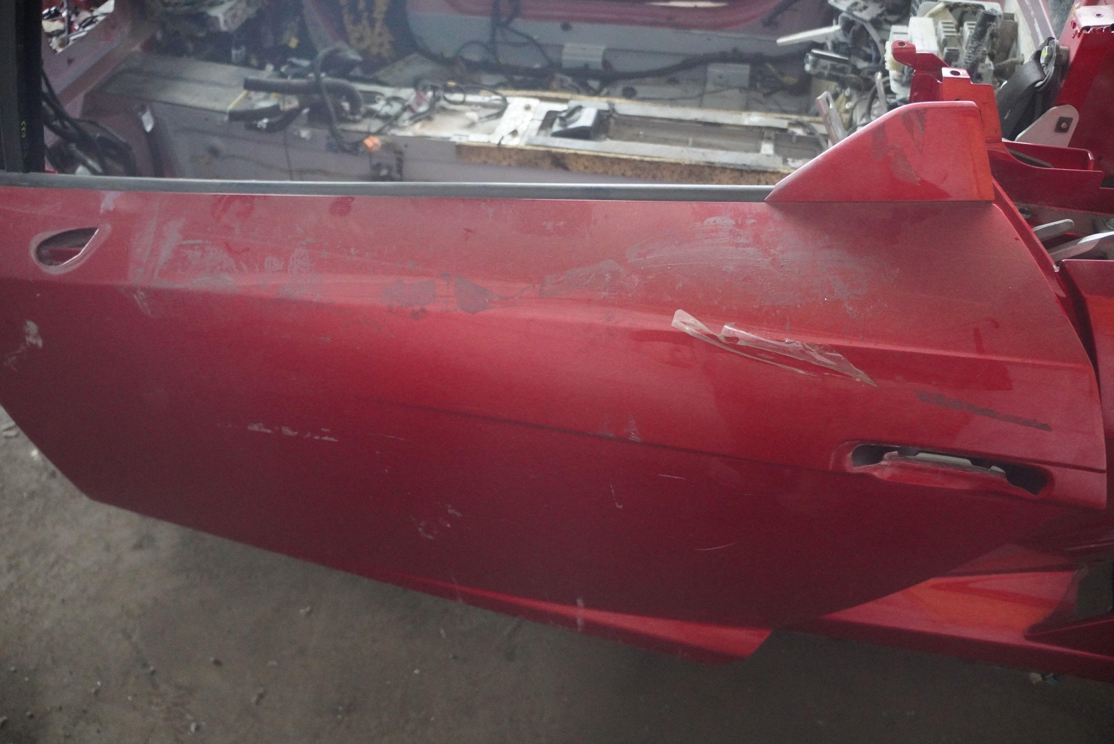 Front Left Driver Door Shell Rosso Vik 407831021 Lamborghini Gallardo Spyder 08