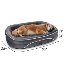 Luxury Sofa Orthopedic Dog Bed for Large Dogs, Removable, Machine Washable Plush