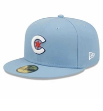CHICAGO CUBS NEW ERA 59FIFTY CITY CONNECT FITTED HAT CAP LIGHT SKY BABY BLUE WOW