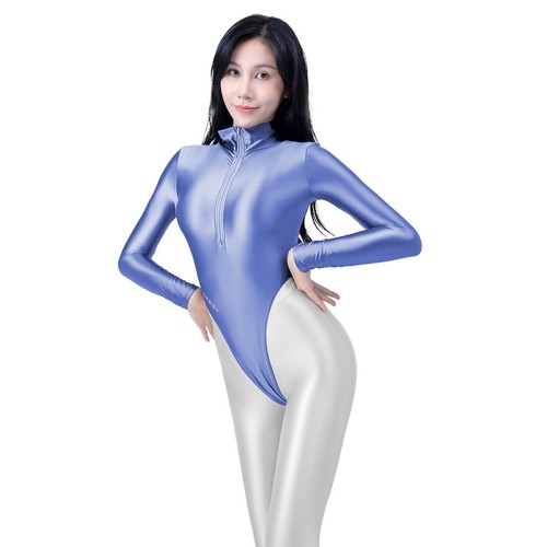 AMORESY Mujer Manga Larga Tanga Cremallera Traje de Baño T-back Leotardo Playa Body - Imagen 5 de 58