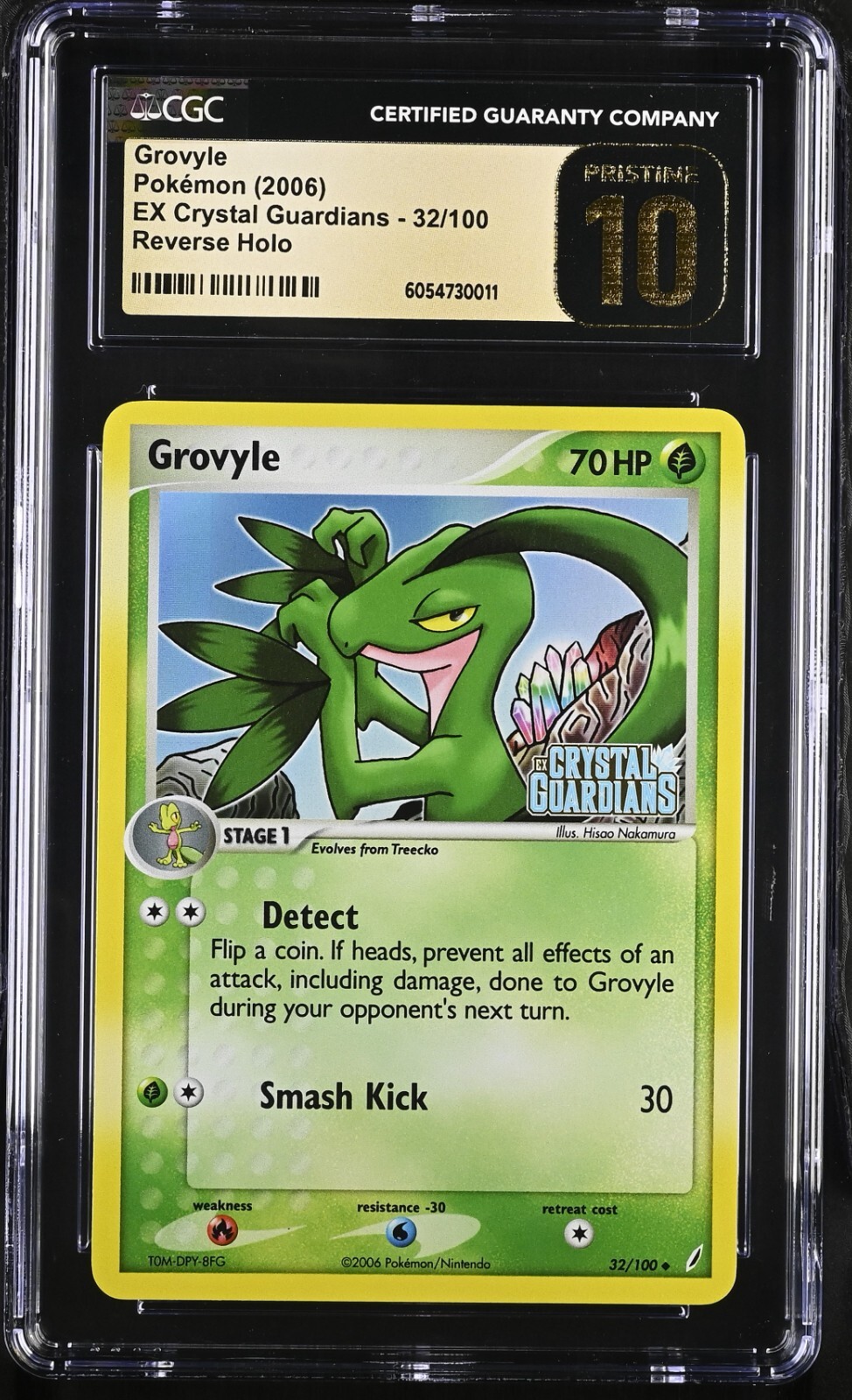 Pokemon Grovyle 32/100 Reverse Holo EX Crystal Guardians - CGC 10 PRISTINE