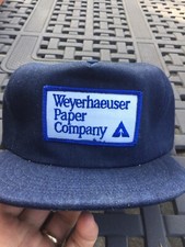 Vintage 70’s/80’s WEYERHAEUSER PAPER COMPANY SNAPBACK DENIM TRUCKER HAT