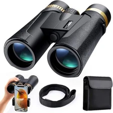 K&F Concept 12X42 Binoculars with Mobile Phone Clip for Bird Watching Hiking