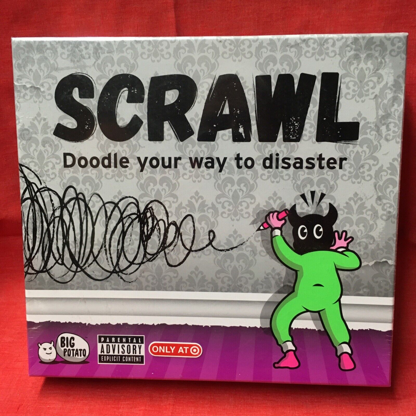 ✅ Scrawl Doodle your way to disaster Adult Party Game sealed