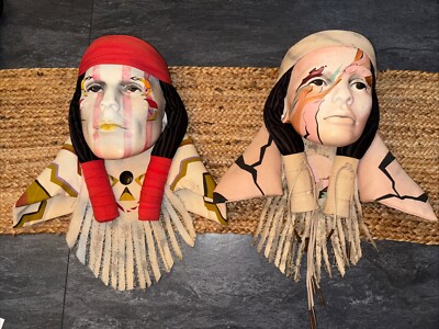 Dyan Nelson Native American Man Woman Ceramic Wall Art Sculpture Nobody's Fool