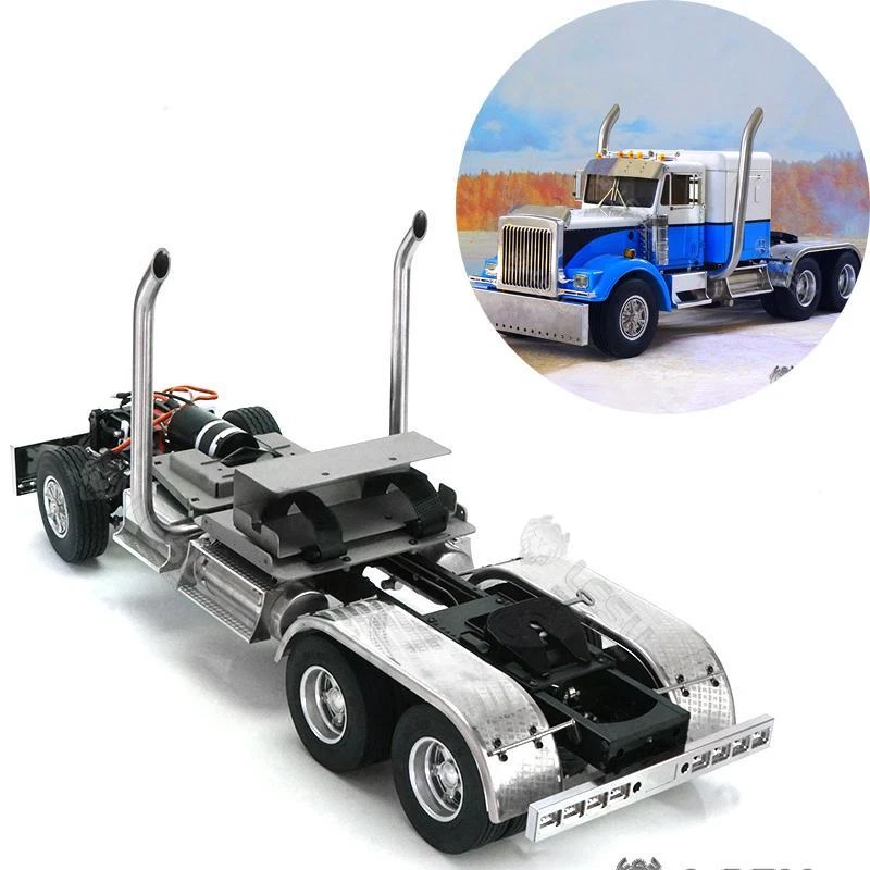 LESU 1 14 Metal 6 6 Chassis for Tamiya RC Tractor Truck Vehicle Model Servo