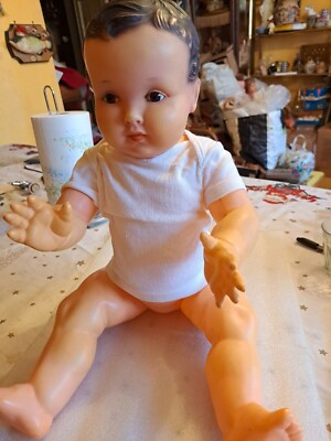 Baigneur celluloïd taille 60 yeux fixe en verre super Nano