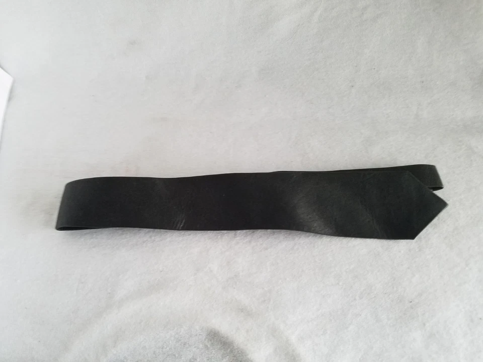 Corbata delgada de cuero genuino varios colores de colección años 80 42" nueva corbata talla niño Foto 3 de 4