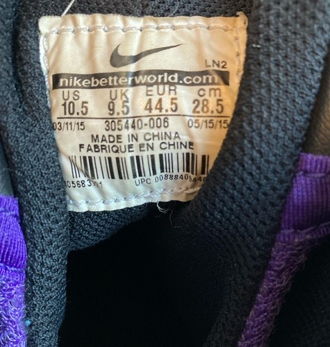 Nike Air Max 2 CB 94 2015 Black Purple Men’s 10.5 305440-006 - Picture 15 of 18