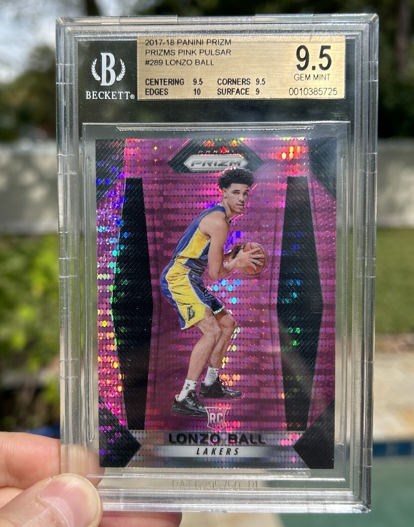 LONZO BALL 2017-18 PANINI PRIZM PINK /42 !  PULSAR RC ROOKIE BGS 9.5 GEM MINT