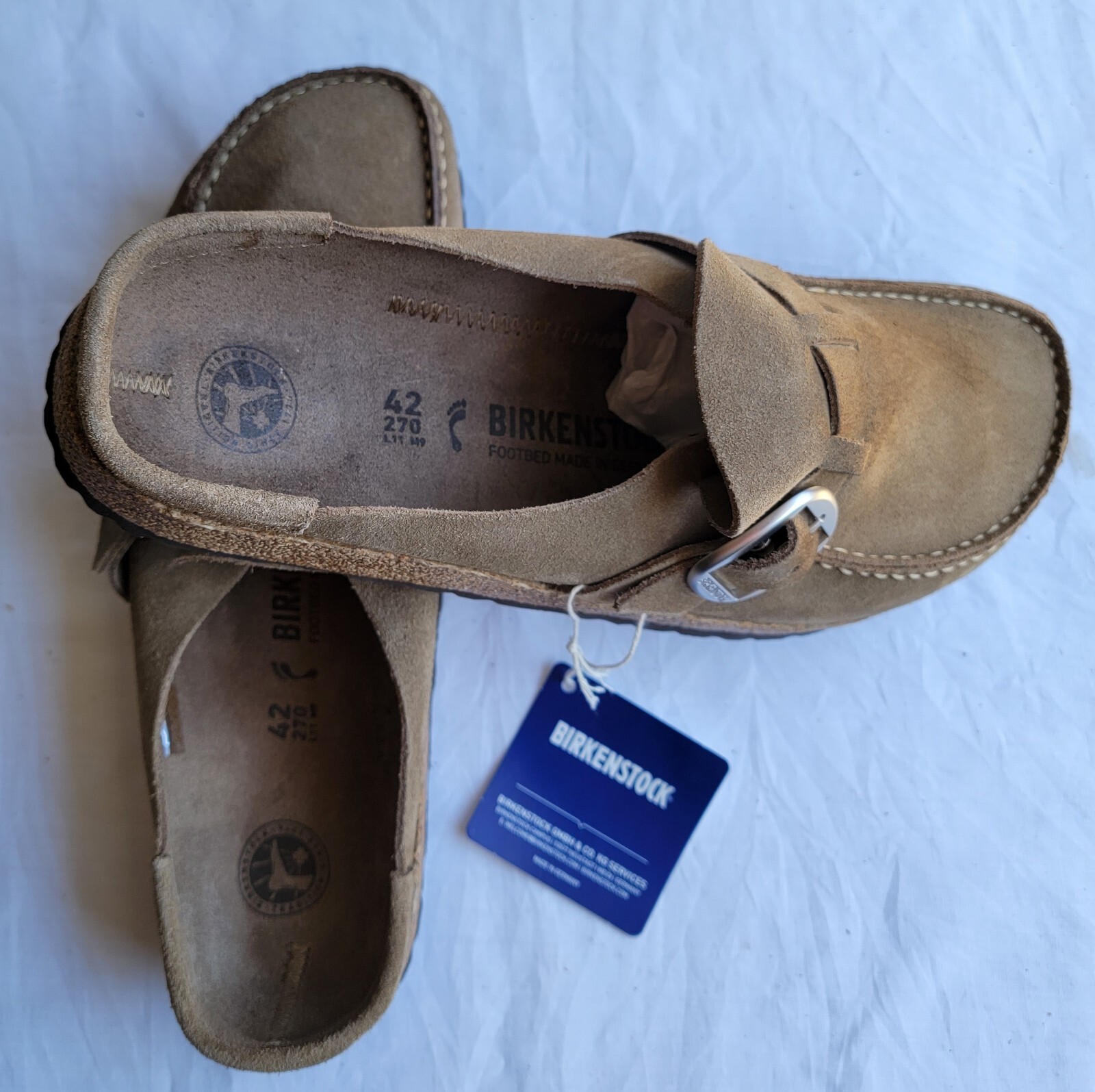 Birkenstock Buckley Gray Taupe Suede Narrow image 9