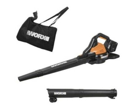 Gebläse Staubsauger bei Batteriebetrieb Worx WG583E Mit 2 Akkus und Ladegerät