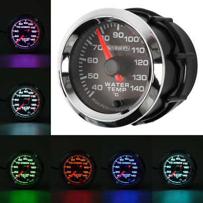 Universal Water Temp Temperature Gauge Meter 2'' 52 mm 7 Color LED W/ Sensor
