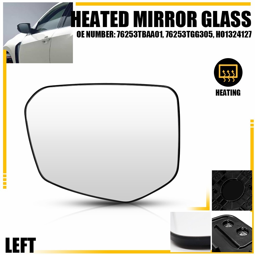 Spieg Heated Side Mirror Glass For 2016-2021 Honda Civic – Passenger Right Side, Direct Fit, OE 76203-TBA-C01