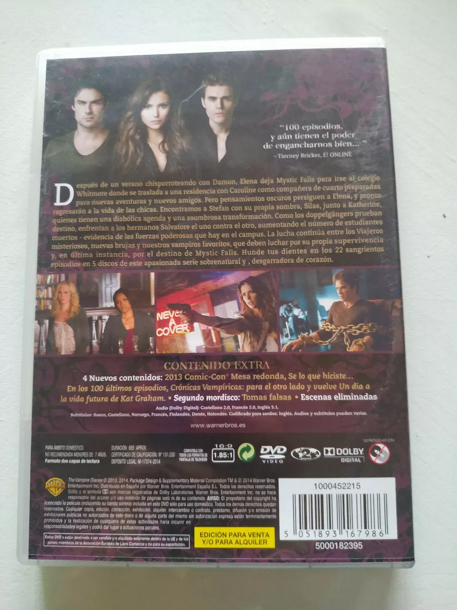 DVD BOX - THE VAMPIRE DIARIES - 1° TEMPORADA COMPLETA - 5 DISCOS